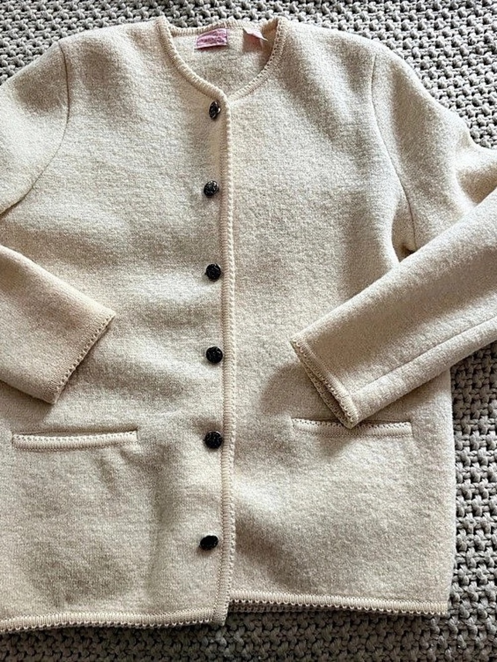 Cream Wool Cardigan Size 10